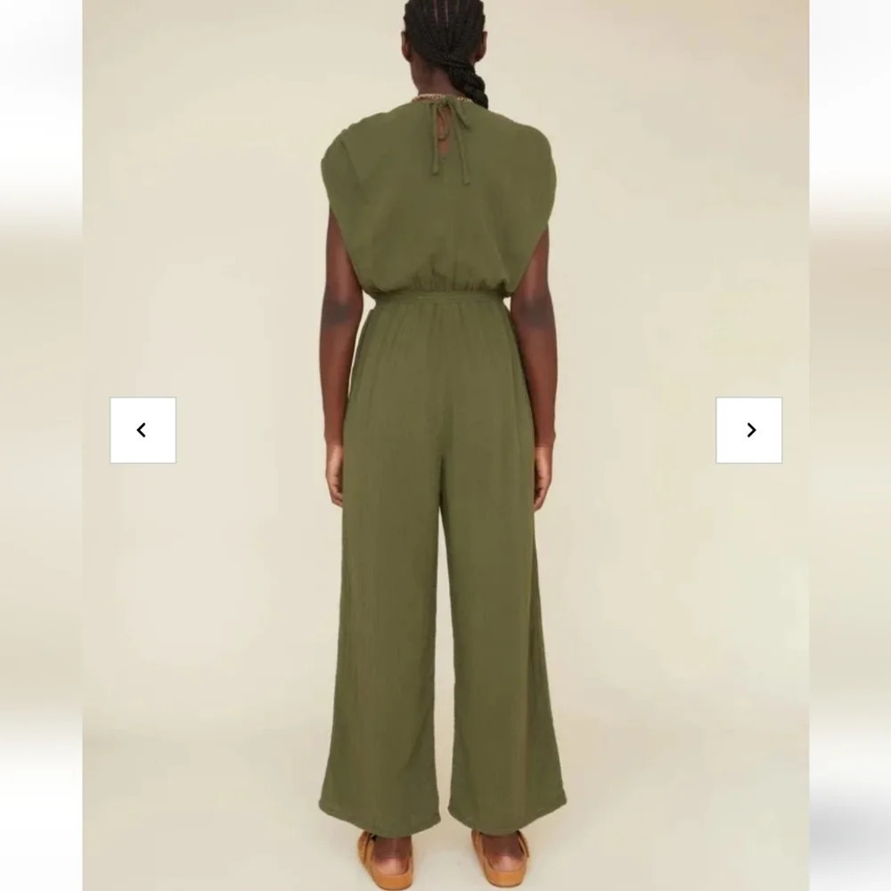 Xirena Nell gauze cotton basil jumpsuit Size Small - Picture 2 of 10